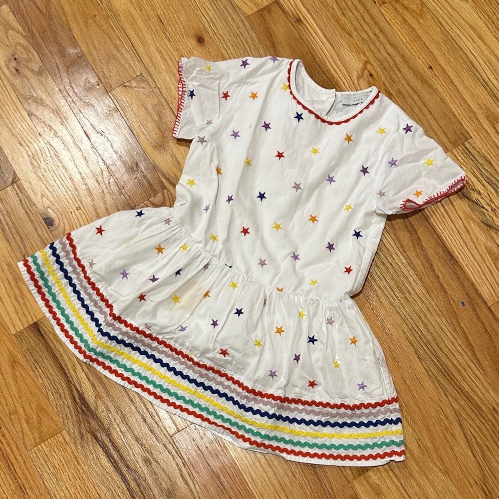 Stella McCartney White Dress with Star Accents